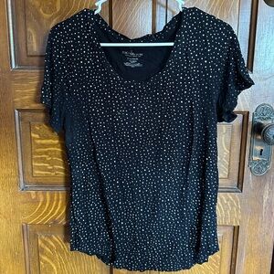 Juicy Couture Black Short-Sleeve Polka Dot Tee